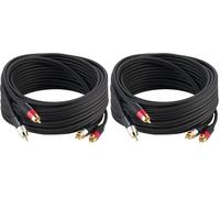 (TG. 7,5 m (Confezione da 2)) Amazon Basics - Cavo audio RCA da 2 maschio a 2 ma