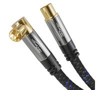 (TG. 7,5m) KabelDirekt - Cavo antenna TV 4K & cavo diritto/90° - 7,5 m -