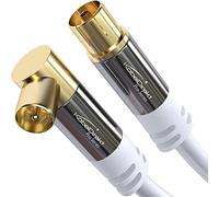 (TG. 7,5m) KabelDirekt - Cavo antenna TV 4K, cavo diritto/90° - 7,5 m - C