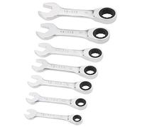 (TG. 7 pièces - courte) Set 7 chiavi combinate a cricchetto corte - NUOVO