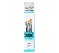 (TG. 7 x 1 x 4.3 cm) Winsor&Newton - Foundation 6 Pennelli Acquarello - Round 2,