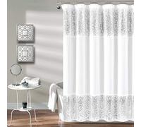 (TG. 70 Inches x 72 Inches) Lush Decor 1 tenda da doccia con paillettes luccican