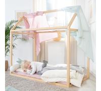 (TG. 70 x 140 cm) roba Lettino Montessori a Forma di Casa 70 x 140 cm - Certific