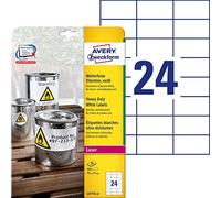 (TG. 70 x 37 mm) Avery Italia L4718-20 Etichette in Poliestere, 70 x 37 mm - NUO