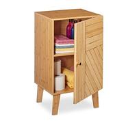 (TG. 70 x 40 x 37 cm) Relaxdays Mobile Bagno da Terra in bambù, 70 x 40 x 37 cm