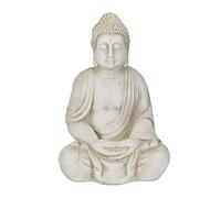 (TG. 70 x 45 x 35 cm) Relaxdays Buddha, Figura da Giardino, Resistente alle Inte