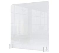 (TG. 700 x 850 mm) Nobo Divisorio Protettivo da Banco in Acrilico senza Foro, 1