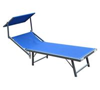 (TG. 70x10x155 cm) Lettino mare Ibiza In textilene 580 gr/m² Colore blu. - NUOV