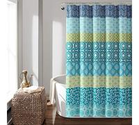 (TG. 72 Inches x 72 Inches) Lush Decor Tenda da doccia a righe bohémien, 182,9