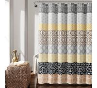 (TG. 72 Inches x 72 Inches) Lush Decor Tenda da doccia a righe bohémien, 183 x
