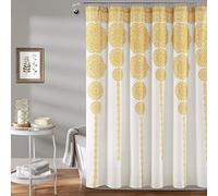 (TG. 72 Inches x 72 Inches) Lush Decor Tenda da doccia a righe con medaglione, m