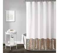 (TG. 72 Inches x 72 Inches) Lush Decor - Tenda da doccia con paillettes, 183 x 1