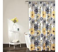 (TG. 72 Inches x 72 Inches) Lush Decor Tenda da Doccia Leah, Poliestere, Giallo