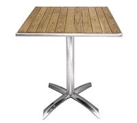 (TG. 730(H) x 600(W) x 600(D)mm) Bolero, tavolino quadrato con piano in legno, 7