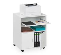 (TG. 74x60x48 cm) Relaxdays Carrello Porta Stampante, 2 Scomparti e Ripiano Estr