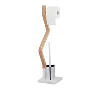 (TG. 75 x 18,5 x 18,5 cm) Relaxdays Piantana da Bagno, in Legno e Acciaio, Porta