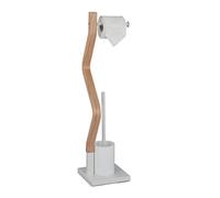 (TG. 75x18,5x18,5 cm) Relaxdays Piantana Portarotolo e Scovolino, Portascopino,