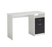 (TG. 76.5 x 123 x 50 cm) FMD Moebel Brio A3 Scrivania, 123x50x76,5 H cm, Bianco,