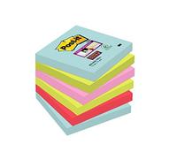 (TG. 76 x 76 mm) Post-it Super Sticky Foglietti, 90 Fogli, Confezione da 6 Blocc