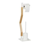 (TG. 76x20x20 cm) Relaxdays Piantana Portarotolo e Scopino WC, Portascopino da B