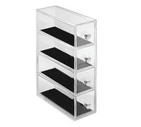 (TG. 7x18x25.5 cm) InterDesign Clarity Portagioielli a Torre con 4 Cassetti, 7x1