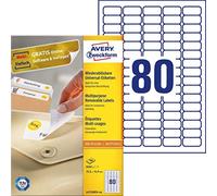 (TG. 8,000 Etiketten, 35,6 x 16,9 mm) AVERY Zweckform - AVERY Zweckform etiquett