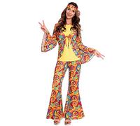 (TG. 8-10) amscan 9907004 - Costume da donna hippy da donna, taglia 40-42, multi