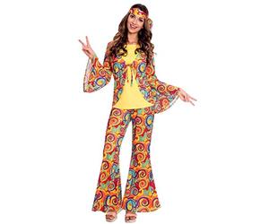 (TG. 8-10) amscan 9907004 - Costume da donna hippy da donna, taglia 40-42, multi