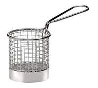 (TG. 8,5 x H 9 cm) Aps Servier-cestello in Acciaio Inox, Oro Look, Ø 9 cm, Alte