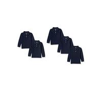 (TG. 8 anni) Amazon Essentials Polo in Filato piqué a Maniche Lunghe Bambini e