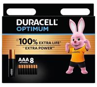 (TG. 8 Batterie) Batterie Duracell OptimumAAA(pacco da 8)-alcaline da1.5V - Fino