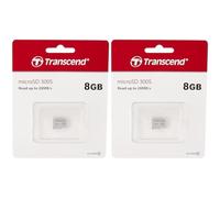 (TG. 8 GB (Confezione da 2)) Transcend TS8GUSD300S Scheda di Memoria MicroSDXC 3