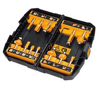 (TG. 8 mm) Dewalt DT90016-QZ DT90016-QZ-Juego fresado de 12 Piezas, 0 W, 0 V, Gi