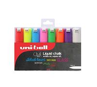 (TG. 8 mm) Uni-Ball 153494343 Marcatore a Gesso Liquido, 8 Pezzi - NUOVO