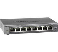 NETGEAR 8 porte Gigabit Ethernet Managed Network Switch (GS108E) - - Hub Ethernet - Plug-and-Play - Funzionamento silenzioso - Montaggio a parete o da tavolo
