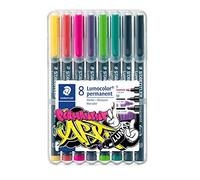 (TG. 8 unit (Confezione da 1)) STAEDTLER Lumocolor, pennarelli indelebili, colo