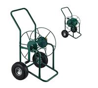 (TG. 80 Metri) Relaxdays Carrello Avvolgitubo da Giardino, 2 Ruote, Attacco da 3
