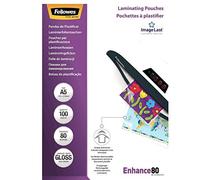 (TG. 80 my) Fellowes 5306002 Pouches Lucide Enhance80, 80 Micron, A5, 100 Pezzi