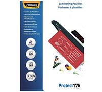 (TG. 80 my) Fellowes 5308803 Pouches Lucide Protect175, Formato A3, 175 Micron,