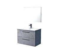 (TG. 80 x 45 x 57 cm) 13Casa Venus H01 Set Mobile Bagno + Specchio, Melamina, 80