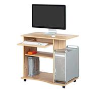(TG. 80 x 50 x 75 cm) Inter Link Scrivania da ufficio in MDF, effetto rovere Art