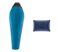 (TG. 800 g) Ferrino Nightech 800, Sacco A Pelo Blu, 800 Gr & Aufblasbares Kissen