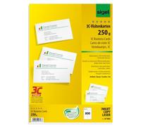 (TG. 800 pz.) SIGEL LP802 Biglietti da visita, 3C, con taglio netto tutt'intorno