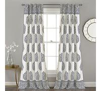 (TG. 84 x 52) Lush Decor Room Darkening Window Curtain Panel Pair, Navy, 213,4 x