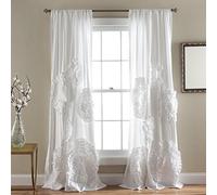 (TG. 84L Panel) Lush Decor, White Serena Window Panel for Living, Dining Room, B
