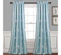 (TG. 84L Panel Pair) Lush Decor Lussureggiante decorazione, uccellino blu sull'a