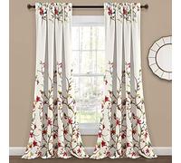 (TG. 84L x 52W) Lush Decor Neela Birds Room oscuramento finestra tenda pannello
