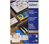 (TG. 85 x 54) Avery C32011-100 Quick&Clean Biglietti da Visita, 200G, 10 Bigliet