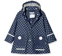 (TG. 86) Playshoes - Cappotto Impermeabile a Pois, Manica Lunga, Bambina, Blu (B