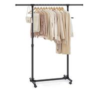 (TG. （87-150）x 44 x（97-165）cm) SONGMICS Stand Appendiabiti con Ruote, At